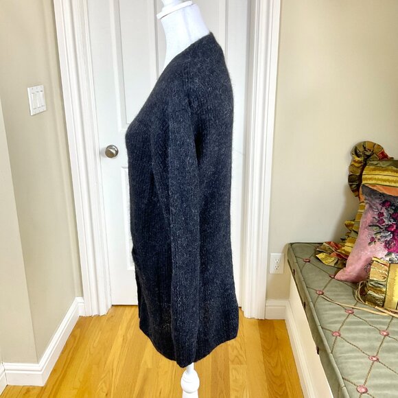 Everlane Sweater Cardigan Alpaca Wool Long Gray Patch Pockets (XS) - Picture 2 of 7